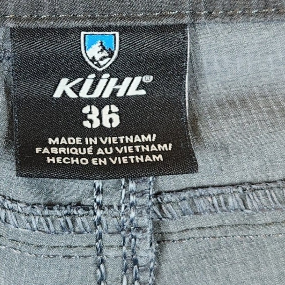 KUHL Silencr Kargo Shorts Men 35 Gray Hiking Outdoor Performance Stretch 5280 - Picture 6 of 15